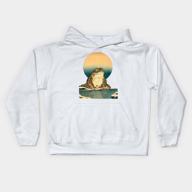 Native American Heritage Month: "The frog does not drink up the pond in which he lives" - Sioux Proverb on a light (Knocked Out) background Kids Hoodie by Puff Sumo